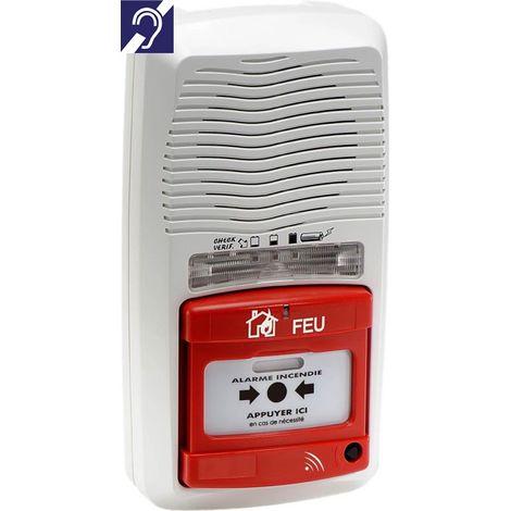 Axendis – Sirène d'alarme type 4 radio avec flash – Alimentation 230V – Puissance sonore 110dB – Conforme NF S 61-936 et NF S 31-001