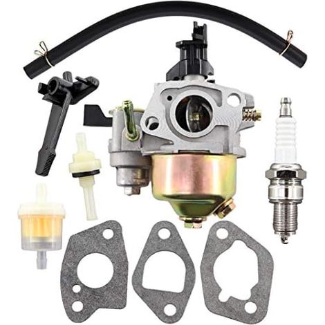 Vergaser mit Kraftstofffilter, Rohrdichtung, Zündkerze für LIFAN Einzylinder 6,5PS Benzinmotor mit 196ccm