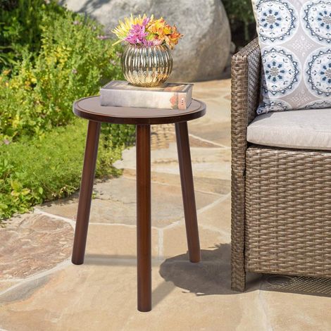 2X Mid Century Plant Stand Flower Pots Holder Indoor Small Round Side End Table (1/5)