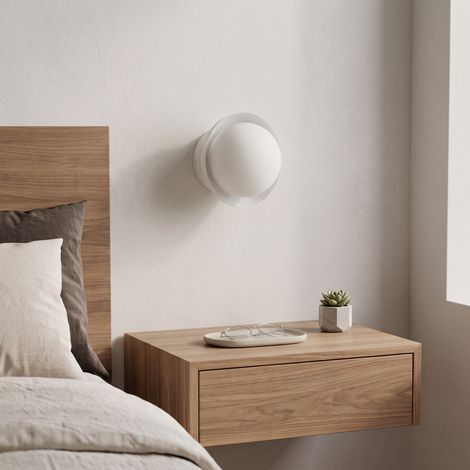 Aplique de Pared Blanco con Tulipa Blanca Mate  Serie MAITE (1/5)