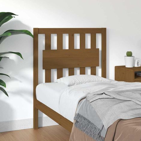 vidaXL Tête de lit Marron miel 80,5x4x100 cm Bois massif de pin (1/5)