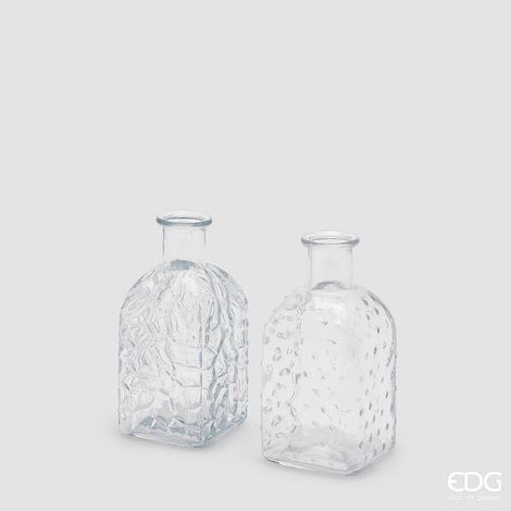 EDG Enzo De Gasperi Vaso Bottiglia H 13,5 Cm L 6 Cm L 6 Cm 2 Ass. Natural Trasparente 1 Pz