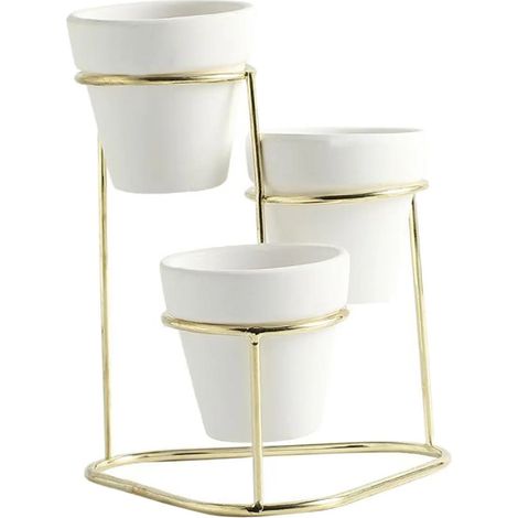 Jardinière décorative en macramé, panier en corde rose (1/5)
