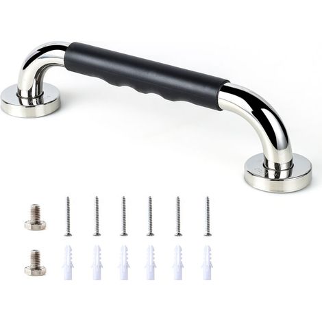 Bathtub Grab Bar Bath Grab Bar with Non-Slip Grip Stainless Steel Bathtub Handle Shower Handle Wall Mounted Safety Bars Toilet Grab Bar (300mm/12 inch)