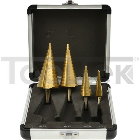 Set di punte coniche HSS TiN 4 pezzi (4-12, 4-20, 4-32, 4-39) Alluminio (20) (1/5)