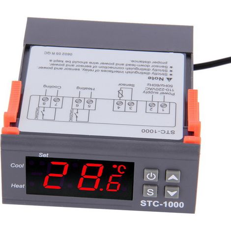 Affichage numérique de l'interrupteur automatique de refroidissement et de chauffage du thermostat, 110V - 220V