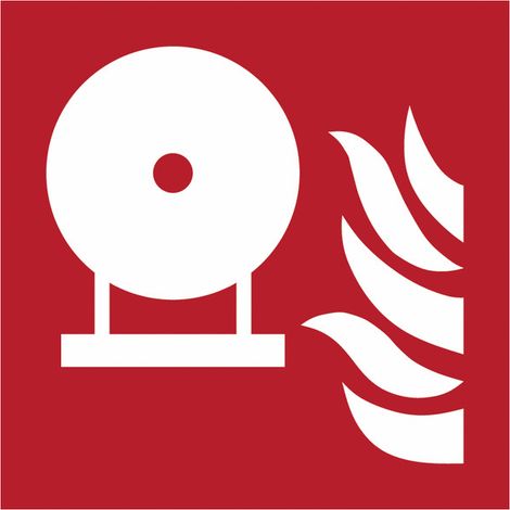 Pannello adesivo antincendio ISO 7010 "Estintore fisso" - F013