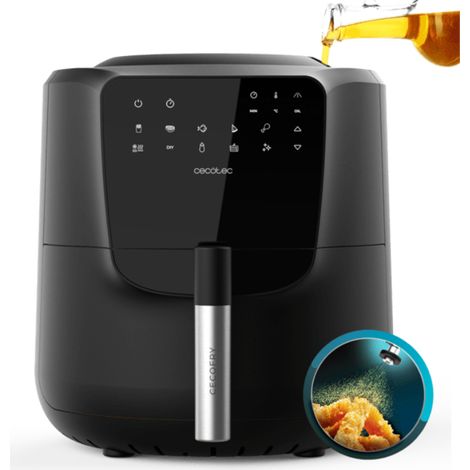 Cecotec Freidora de Aire sin Aceite de 5,5 L Cecofry Rain Air Fryer. 1550 W, Spray de Aceite Incorporado