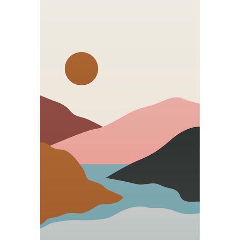 Papier peint panoramique - Paysage Boho - 170 cm x 255 cm (1/2)