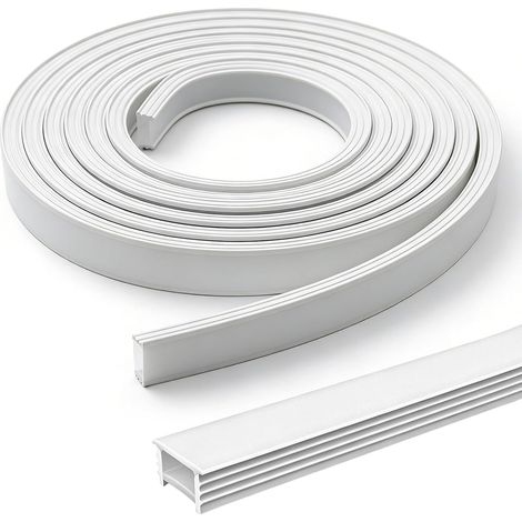 Diffuseur LED T2010 - 4 m - Profilé LED en silicone - Cache LED laiteux - Pour bandes lumineuses LED ou guirlandes lumineuses néon d'une largeur inférieure à 15 mm (pas de bande LED) (1/5)