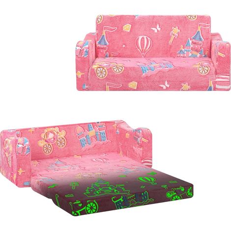 Canapé Enfants Convertible Sofa Bed 2 en 1 pour Filles et Garçons (1/5)