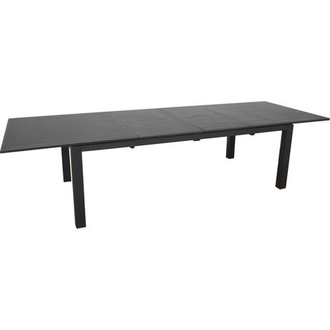 PROLOISIRS Table de jardin rectangulaire extensible Genes - graphite 220/270/320 cm (1/5)