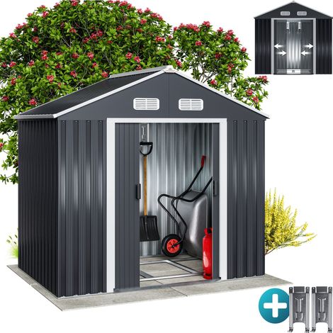 Gardebruk Abri de jardin en métal 196x132x188cm cabane de jardin 1,8 m² Rangement outils vélos (1/5)