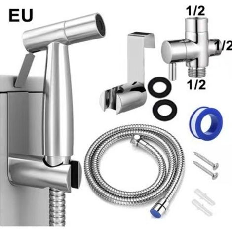 Kit Douchette WC, Pomme de Douche pour le Nettoyage de la Salle de Bain, Pulvérisateur pour l'Hygiène Personnelle Quotidienn  G1/2 (1/5)