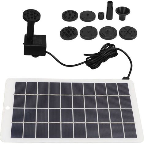 Pompe de fontaine solaire professionnelle, alimentée à eau très efficace, pour jardin extérieur, Patio, 4W 5V. (1/5)