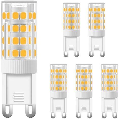 Jalleria G9 LED-Lampe 5W (5 Stück), entspricht 40-Watt-Halogenlampe G9, 500 lm, 3000 K warmweißes Licht, 220 V, flimmerfrei (1/4)