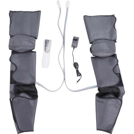 Lot de 1 paire de masseur de jambes avec télécommande manuelle, prise UE 100-240V, réglable, compression d'air pour mollets et genoux, détente musculaire (1/5)