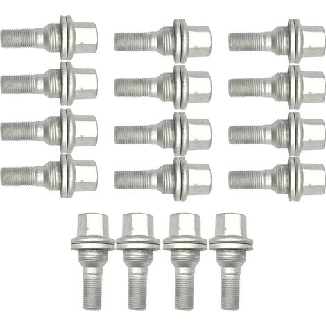 Lot de 16 boulons de roue M12 x 1,25 essieu arrière essieu avant 9817024580 argent (1/5)