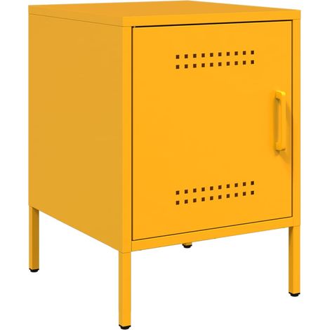 Maison Exclusive - Nachttisch Senfgelb 36x39x50,5 cm Stahl