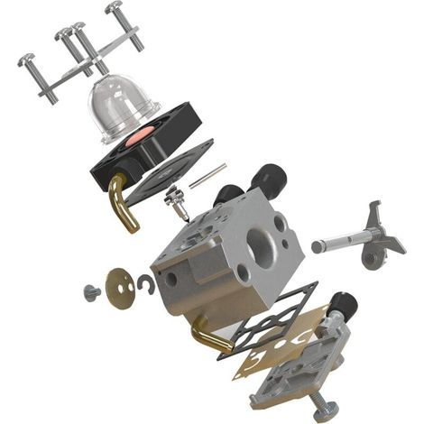 Carburateur pour Stihl FS38 FS45 FS46 FS55 FS55r FS55rc FS74 FS75 FS80 FS85 KM55 HL45 KM55r, Tondeuse à gazon Carbu avec joints, pompes d'amorçage et bougie d'allumage (1/5)