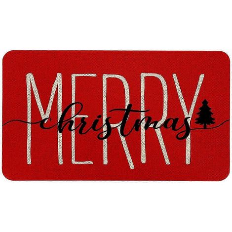 Weihnachtliche Fußmatte für den Außenbereich – Saisonale Eingangsmatte 40 x 60 cm, ideal für die Haustür, festliches Design (1/5)