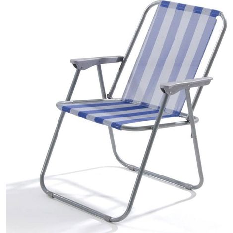 Sedia pieghevole lanzarote da mare 52x44x75 bianco blu - biacchi ettore