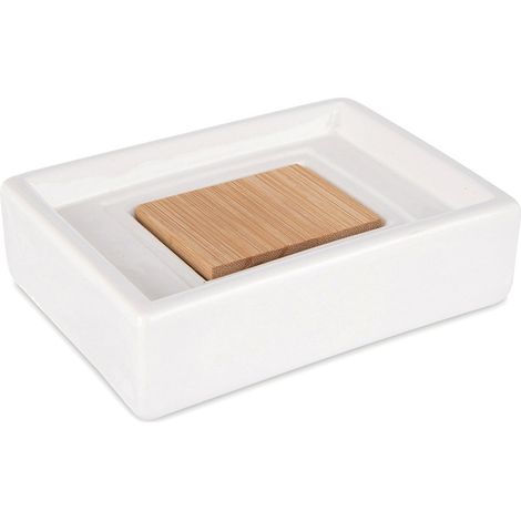 Porte-savon en bois de dolomite blanche (1/5)