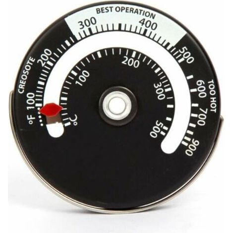 Poêle magnétique poêle à bois thermomètre cheminée moniteur de température jauge pour conduit de fumée brûleur à bois barbecue