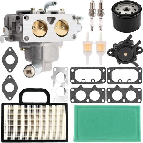 791230 Carburateur pour Briggs and Stratton 407777 405777 406777 40F777 40H777 40G777 20-25CV Moteur bicylindre en V 699709 499804 MIA10632 LA150 LA145 LA130 L120 Tondeuse à Gazon Tracteur (1/5)