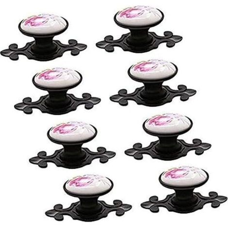 10 x poignées de porte, boutons de porte boutons de meubles bouton de meubles ensemble poignée de meubles en céramique style vintage