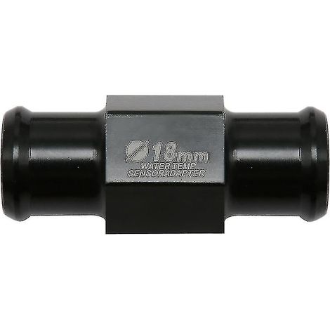 Universeller 18/22-mm-Schlauchadapter für Motorrad-Wassertemperatursensor mit 2 Schlauchschellen – Schwarz