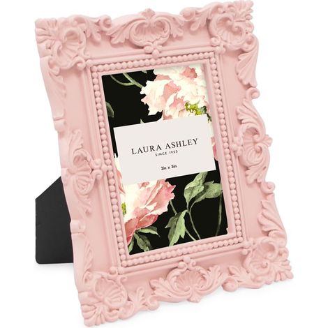 Cadre photo en résine texturé fait à la main avec chevalet, pour table et mur, décoration d'intérieur, galerie photos, art et plus (5 x 7,6 cm, rose) (1/4)