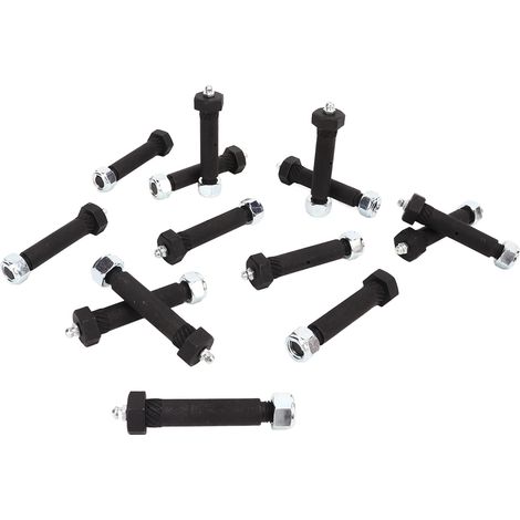14 boulons à ressort remplissables d'huile avec écrous de blocage, diamètre extérieur de 9/16 pouce, longueur de 3 pouces, acier au carbone galvanisé, adaptés aux remorques. (1/5)
