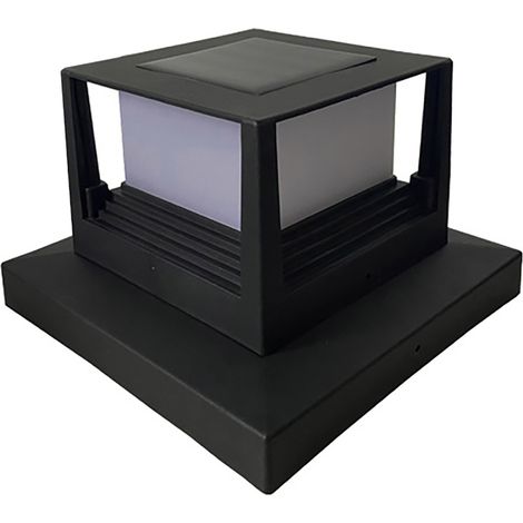 Lampes piliers solaires extérieures – noir – bicolores – lumières