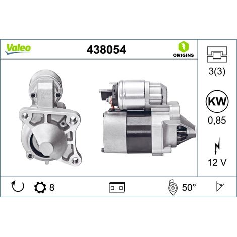 Démarreur VALEO 438054 RENAULT 7700104674 7700105119 7711134530 8253504 8253873