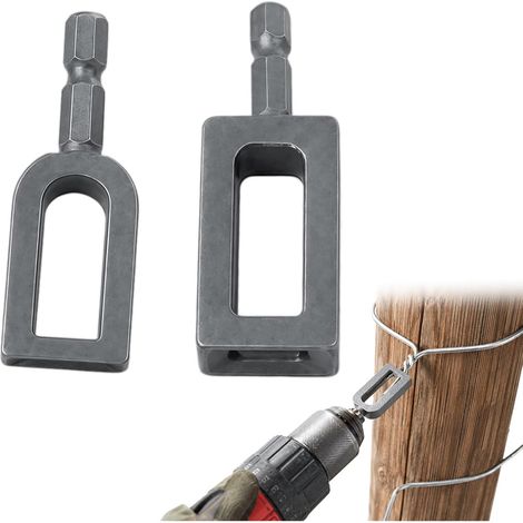 Drahtverdrillwerkzeug für Bohrmaschinen – Hochleistungs-Drahtverdrillwerkzeug mit 1/4"-Sechskantschaft, hochfester legierter Stahl, für professionelle Elektriker, Zäune, Bewehrungsstahl und schnelle B (1/5)