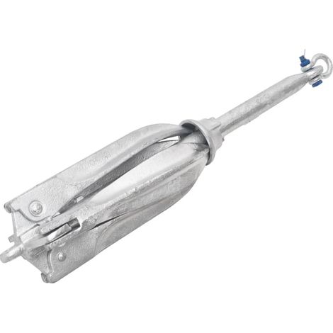 Ancla plegable hierro fundido galvanizado caliente plata 10 kg vidaXL