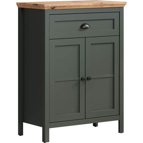 Stanton commode vert, chêne décor. (1/5)