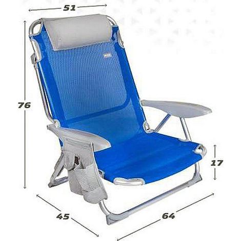 Aktive Klappstuhl Blau Bequem