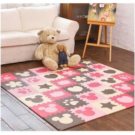 Tapis puzzle en mousse EVA 12 pcs motifs mignons pour bébé et enfants