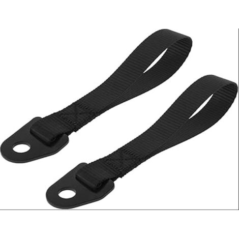 Sangles de Traction Noires pour Poignée de Porte de 22 Cm pour Voitures de Course avec Plaque de Montage en Acier de 12 Mm. (1/5)