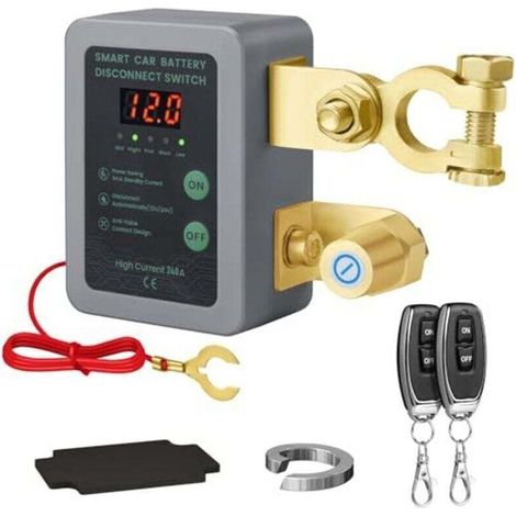 Disjoncteur batterie 12V télécommande - Protection véhicule - Voiture/camping-car/bateau - 240A, LED, coupe-circuit - Propriétaires de véhicules