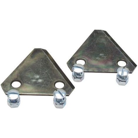 Satz von 2 Klingen + 2 Schrauben Rasenmäher kompatibel BRILL GARDENA 16-152