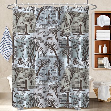 Rideau douche imperméable polyester 180x180 séchage rapide housse de baignoire pour une déco unique (1/5)