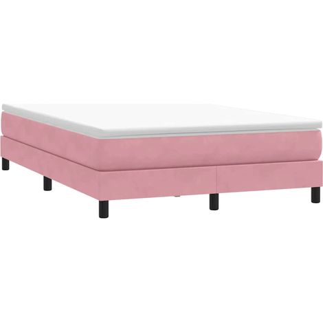 Boxspringbett ohne Matratze Rosa 160x210 cm Samt