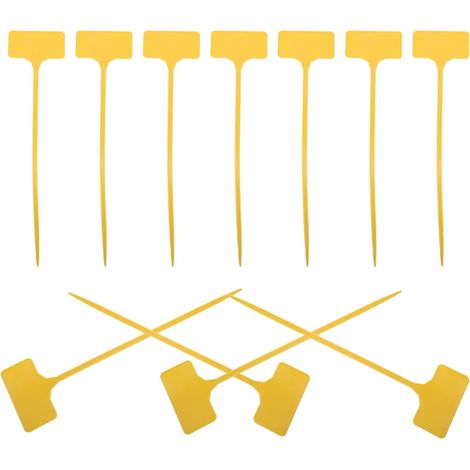 50 étiquettes de jardin jaunes imperméables en forme de T (1/5)