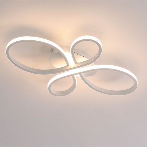 Plafonnier LED 60 cm, lustre LED créatif à anneau de fleurs 36 W, plafonnier moderne, lumière blanche chaude 3 000 K (1/5)
