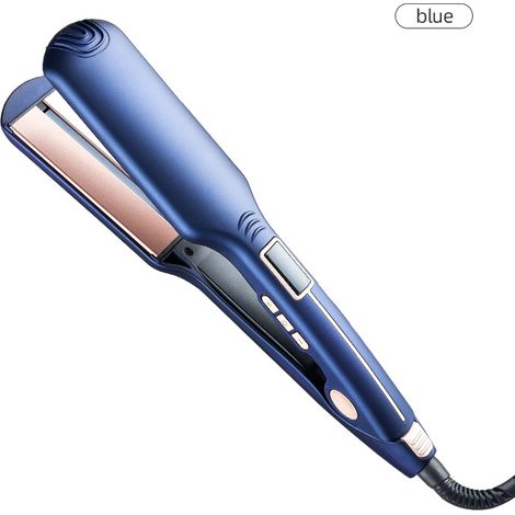 (Bleu, norme européenne) Lisseur et fer à friser infrarouge (double usage) (1/4)