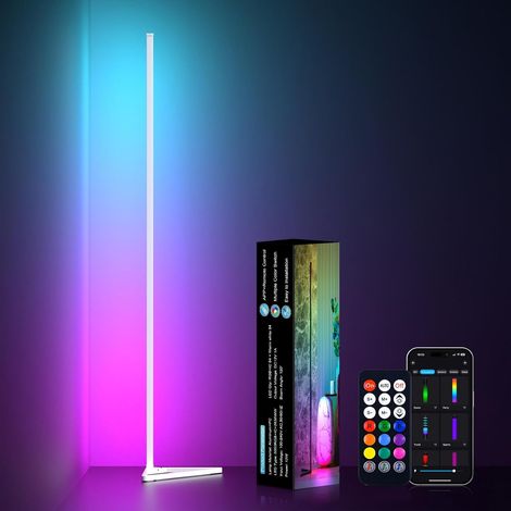 140cm Smart RGB LED Corner Lamp with App and Remote Control, Music Sync, Timer Setting, for Living Room, Bedroom and Playroom (1/5)