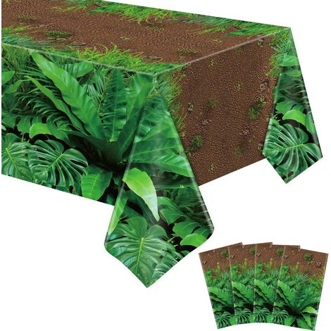 4er Pack Tischdecke Safari Dschungel 130x220cm für Geburtstag & Party
